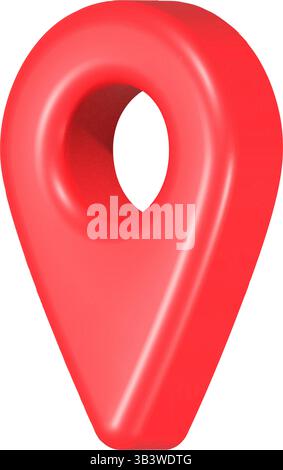 Realistische Positionskarte Pin gps-Zeigermarkierung. Vektorabbildung Stock Vektor