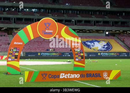 Recife, Brasilien. April 2025. PE - RECIFE - 04/29/2025 - BRASILIEN CUP 2023, RETRO x FORTALEZA - Blick auf die Arena de Pernambuco vor dem Spiel zwischen Retro und Fortaleza, gültig für den Brasilien Cup 2025. Foto: Marlon Costa/AGIF (Foto: Marlon Costa/AGIF/SIPA USA) Credit: SIPA USA/Alamy Live News Stockfoto