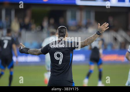 San Jose, Usa. März 2025. Cristian Arango #9 von San Jose Earthakes reagiert während des MLS-Turnierspiels zwischen San Jose Earthakes und Colorado Rapids im PayPal Park. Endpunktzahl: Colorado Rapids 2-1 San Jose Earthquakes. Am 15. März 2025 in San Jose, Kalifornien. (Foto: Ismael Sanchez Garcia/Eyepix Group/SIPA USA) Credit: SIPA USA/Alamy Live News Stockfoto