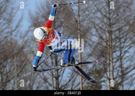 20. Februar 2018 – Pyeongchang, GANGWON, SÜDKOREA – 20. Februar 2018 – Pyeongchang, Südkorea – Marie MARTINOD von Frankreich beim olympischen Freestyle-Ski-Halfpipe-Finale im Phoenix Park in Pyeongchang, Südkorea. (Kreditbild: © GMC via ZUMA Wire) Stockfoto