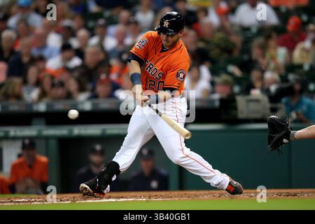 26. JUNI 2015: Houston Astros verließ den Feldspieler Preston Tucker #20, der während des MLB-Baseballspiels zwischen den Houston Astros und den New York Yankees aus dem Minute Maid Park in Houston, Texas, zum Strikeout übergeht. (Obligatorischer Vermerk: Erik Williams/CSM)(Bild: © Erik Williams/Cal Sport Media/ZUMAPRESS.com) Stockfoto