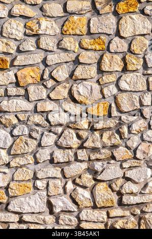 Natursteinmauer - Frankreich. Stockfoto