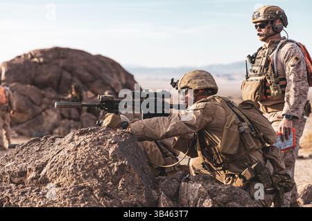 Cade Clement, ein Eingeborener aus Michigan, Teamführer des 3. Littoral Combat Teams, 3. Marine Regiment, 3. Marine Division, linke Prov Stockfoto