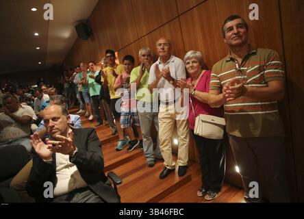 1. September 2015 - Na - Porto, 01/09/2015 - Präsentation von zwei Verstärkungen für Boavista Futebol Clube, Rivaldinho und Renato Santos, in Anwesenheit des Weltmeisters Rivaldo. (Foto: © Leonel de Castro/Global Imagens via ZUMA Press/ZUMAPRESS.com) Stockfoto