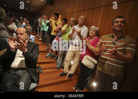1. September 2015 - Na - Porto, 01/09/2015 - Präsentation von zwei Verstärkungen für Boavista Futebol Clube, Rivaldinho und Renato Santos, in Anwesenheit des Weltmeisters Rivaldo. (Foto: © Leonel de Castro/Global Imagens via ZUMA Press/ZUMAPRESS.com) Stockfoto