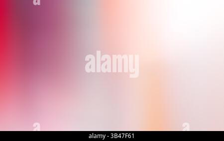 Sanfter Farbverlauf von Rosa, Rot, Pfirsich und weiß, der einen verschwommenen und künstlerischen Effekt erzeugt. Pfirsichrosa rosa, beige abstrakter Hintergrund. Farbverlauf. Licht Stockfoto
