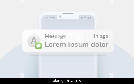 Kommunikation zwischen Personen über Chat per Smartphone. Vektor Stock Vektor