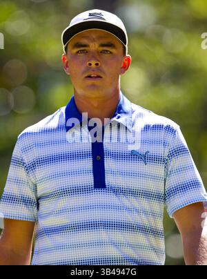 September 2015; Norton, MA, USA; Rickie Fowler in der dritten Runde der Deutschen Bank Championship am TPC Boston. Anthony Nesmith/Cal Sport Media (Kreditbild: © Anthony Nesmith/CSM via ZUMA Wire) Stockfoto