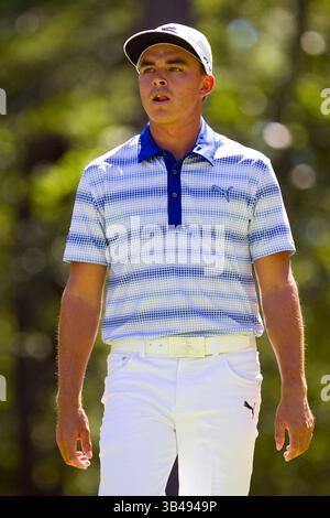 September 2015; Norton, MA, USA; Rickie Fowler in der dritten Runde der Deutschen Bank Championship am TPC Boston. Anthony Nesmith/Cal Sport Media (Kreditbild: © Anthony Nesmith/CSM via ZUMA Wire) Stockfoto