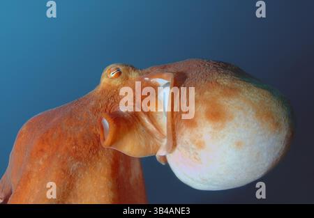 Aug. 2012 - Pazifischer Riesenkreken oder Nordpazifischer Riesenkreken (Enteroctopus dofleini) Japanisches Meer, Fernost, Primorski-Region, Russische Föderation (Bild: © Andrey Nekrasov/ZUMA Wire/ZUMAPRESS.com) Stockfoto