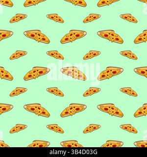 Nahtlose Pizza-Vektor-Kollektion Stock Vektor