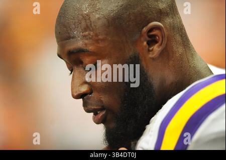 26. September 2015: LSU Running Back Leonard Fournette (7), nachdem die LSU Syracuse 34-24 im Carrier Dome in Syracuse, New York, besiegt hatte. Foto von Alan Schwartz/Cal Sport Media (Kreditbild: © Alan Schwartz/CSM via ZUMA Wire) Stockfoto
