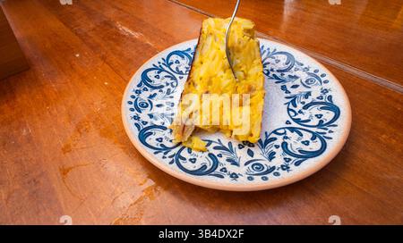 Spanische Tortilla, Spanisches Omelett, Kartoffelomelette, Traditionelles Spanisches Gericht, Spanien, Europa Stockfoto