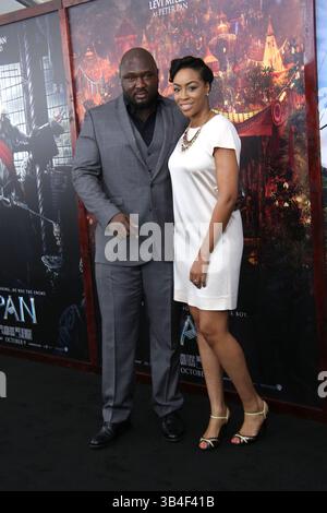 4. Oktober 2015 - New York, New York, USA - NONSO ANOZIE besucht die Roten Teppiche bei der Premiere von ''Pan''.The Ziegfeld Theater, NYC.4. Oktober 2015.Fotos von . Photos Inc 2015 (Credit Image: © Sonia Moskowitz/Globe Photos via ZUMA Wire) Stockfoto