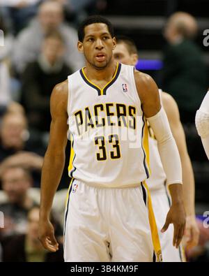 25. März 2011: Indiana Pacers Small Forward Danny Granger (33) in Aktion während eines NBA-Basketballspiels zwischen den Sacramento Kings und Indiana Pacers im Conseco Fieldhouse in Indianapolis (Indiana). (Credit Image: © Pat Lovell/Cal Sport Media/ZUMAPRESS.com) Stockfoto