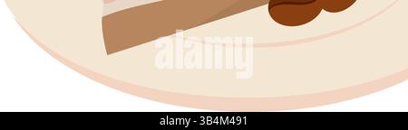 Einfache Kaffeetasse gefüllt. Vektorabbildung Stock Vektor