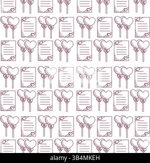 Umreißen von Herzballons. Vektorabbildung Stock Vektor