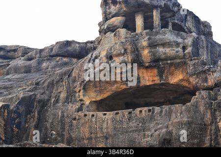 Höhle von Udaygiri in bhubaneswar odisha. Höhle von Udaygiri historischer Ort in Bhuwneswar, orissa in indien. Früher Kattaka Gumpha oder Cuttack Ca Stockfoto