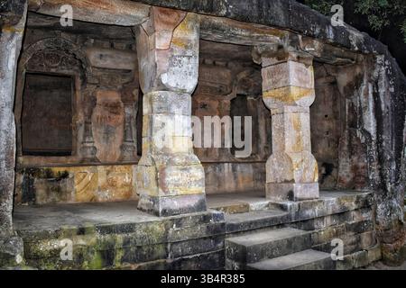 Höhle von Udaygiri in bhubaneswar odisha. Höhle von Udaygiri historischer Ort in Bhuwneswar, orissa in indien. Früher Kattaka Gumpha oder Cuttack Ca Stockfoto