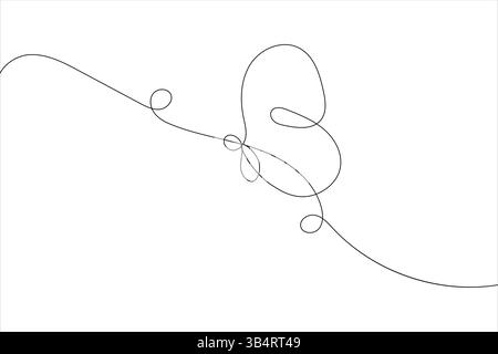 Minimalistische Schmetterlingslinie Kunst – Einfacher Vektor-Umriss Vektor-Illustration Design Stock Vektor