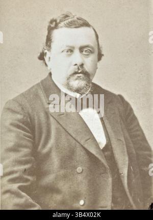 Dieses Foto von Isidore Alphonse Chalot aus dem 19. Jahrhundert zeigt den französischen Präsidenten Armand Fallières in einem formellen Porträt. Das Bild ist ein Beispiel für politische Porträts aus der Zeit der Französischen Dritten Republik. Stockfoto