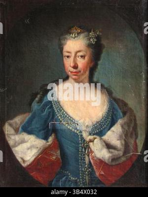 Dieses Porträt von Martin van Meytens aus dem Jahr 1728 zeigt Ana Maria de Orleans, die Gemahlin von Victor Amadeus II. Von Savoyen, Teil der königlichen Familie von Savoia. Stockfoto