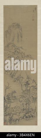 Ein chinesisches Gemälde von Bada Shanren, geschaffen im 17. Jahrhundert. Das Werk zeigt seinen einzigartigen Stil, der traditionelle Techniken mit persönlichem Ausdruck verbindet. Stockfoto