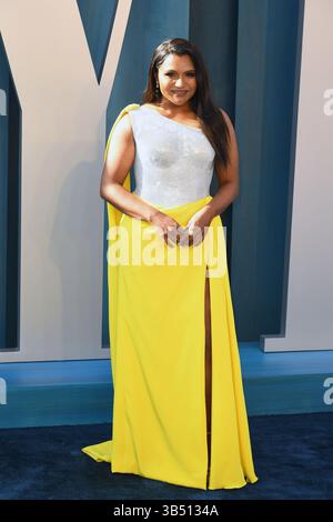 27. März 2022, Los Angeles, Kalifornien, USA: MINDY KALING nimmt an der Oscar-Party der Vanity Fair 2022 im Wallis Annenberg Center for the Performing Arts Teil. (Bild: © imageSPACE via ZUMA Press Wire) Stockfoto