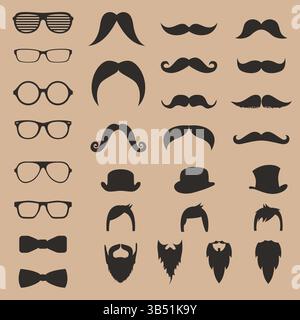 Hipster-Stil-Symbol-Set-Vektor Stock Vektor