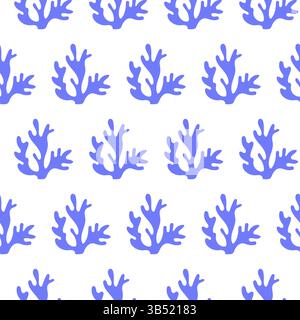 Leuchtend blaues nahtloses Korallenmuster Stock Vektor