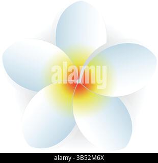 Weiße Blüte Blume Kopf Vektor isoliert Symbol Stock Vektor