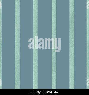Hellgrüne Frühlingsstreifen mit geometrischem Aquarellmuster auf blauem Hintergrund. Abstrakte vertikale Textur. Perfekt für den saisonalen Frühling Stockfoto
