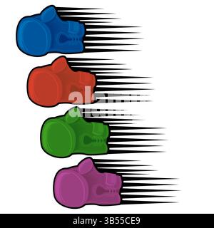 Vector Boxing Symbol Set mit farbigen Handschuhen. Prämiensymbol. Platzierung in einem Sportwettbewerb um den ersten Platz. Symbol des Weihnachtsfeiertags auf White Bac Stock Vektor