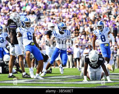 10. September 2022: Duke Blue Devils Running Back Jaylen Coleman (22) erzielt einen Touchdown während des NCAA-Football-Spiels zwischen Northwestern und Duke im Ryan Field in Evanston, Illinois. Dean Reid/CSM. (Bild: © Dean Reid/CSM via ZUMA Press Wire) Stockfoto