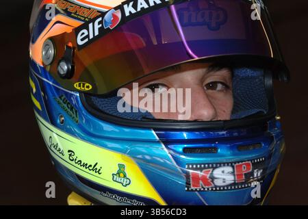 Jules Bianchi war ein französischer Rennfahrer, der von 2013 bis 2014 an der Formel 1 teilnahm, und Bianchi erlag traurig beim Großen Preis von Japan 2014 Verletzungen. Stockfoto