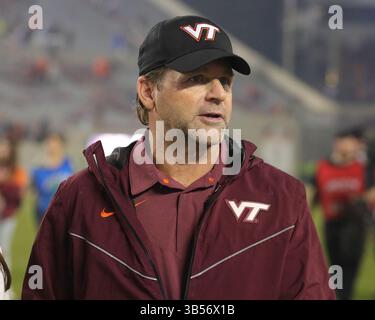 10. September 2022: Virginia Tech Hokies Cheftrainer Brent Pry nach dem NCAA-Fußballspiel zwischen den Boston College Eagles und den Virginia Tech Hokies im Lane Stadium in Blacksburg, Virginia. Greg Atkins/CSM (Bild: © Greg Atkins/CSM via ZUMA Press Wire) Stockfoto