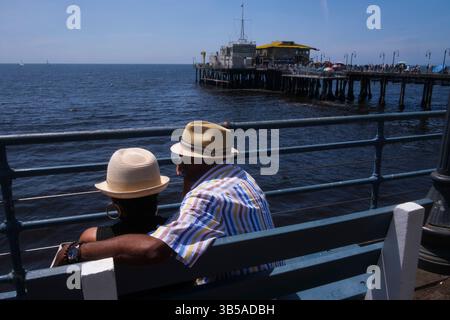 Santa Monica Pier, Santa Monica, Los Angeles, California, Vereinigte Staaten von Amerika Stockfoto