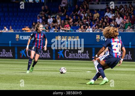 17. September 2022, Barcelona, Spanien: Irene Paredes vom FC Barcelona im Spiel der Liga F zwischen dem FC Barcelona und UDG Tenerife im Johan Cruyff Stadium am 17. September 2022 in Barcelona. (Foto: © Javier Borrego/AFP7 via ZUMA Press Wire) Stockfoto