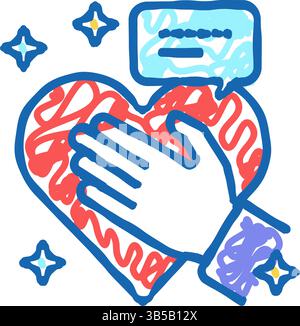 Ehrlichkeit Soft Skill Icon Kritzelillustration Stock Vektor