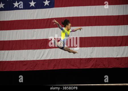 29. Juli 2022: Hezly Rivera von der WOGA tritt 2022 im Maverick Center in West Valley City an. Melissa J. Perenson/CSM (Kreditbild: © Melissa J. Perenson/CSM via ZUMA Press Wire) Stockfoto
