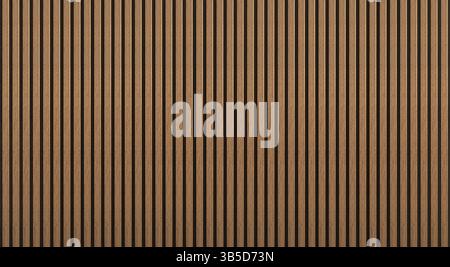 Holz Hintergrund Banner Panorama lang - Braun hölzerne akustische Paneele Wandstruktur , nahtloses Muster . Holzpaneel Wandhintergrund. Holz realistisch Stockfoto