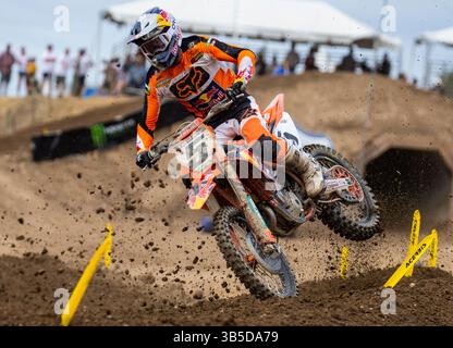 Juni 04 2022 Rancho Cordova, CA USA Ryan Dungey kommt in Turn 22 während der Lucas Oil Pro Motocross Hangtown Classic 450 Meisterschaft in Hangtown Rancho Cordova, CA Thurman James / CSM (Credit Image: © Thurman James/CSM via ZUMA Press Wire) Stockfoto