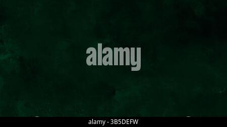 Dunkler abstrakter grüner Stein Betonpapier Textur Hintergrund Panorama-Banner lang, mit Platz für Text .Grunge Wand, sehr detailliert strukturiert Stockfoto