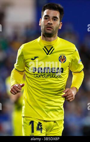 April 2022, Madrid, Barcelona, Spanien: Manu Trigueros von Villarreal CF während des Liga-Spiels zwischen Getafe CF und Villarreal CF im Coliseo Alfonso Perein Madrid, Spanien (Bild: © Apo Caballero/DAX via ZUMA Press Wire) Stockfoto