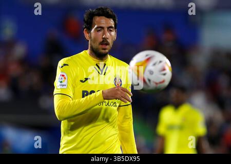 April 2022, Madrid, Barcelona, Spanien: Dani Parejo von Villarreal CF während des Liga-Spiels zwischen Getafe CF und Villarreal CF im Coliseo Alfonso Perein Madrid, Spanien (Bild: © Apo Caballero/DAX via ZUMA Press Wire) Stockfoto