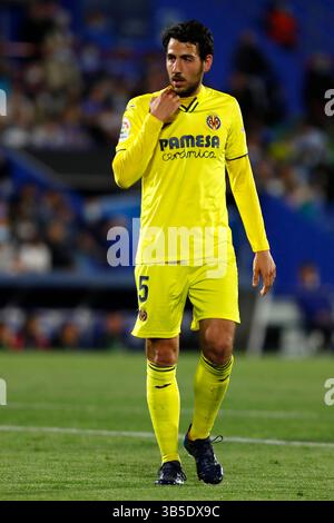 April 2022, Madrid, Barcelona, Spanien: Dani Parejo von Villarreal CF während des Liga-Spiels zwischen Getafe CF und Villarreal CF im Coliseo Alfonso Perein Madrid, Spanien (Bild: © Apo Caballero/DAX via ZUMA Press Wire) Stockfoto