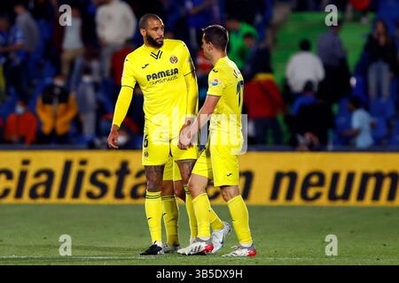 April 2022, Madrid, Barcelona, Spanien: Etienne Capoue von Villarreal CF während des Liga-Spiels zwischen Getafe CF und Villarreal CF im Coliseo Alfonso Perein Madrid, Spanien (Bild: © Apo Caballero/DAX via ZUMA Press Wire) Stockfoto
