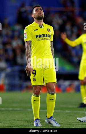April 2022, Madrid, Barcelona, Spanien: Paco Alcacer von Villarreal CF während des Liga-Spiels zwischen Getafe CF und Villarreal CF im Coliseo Alfonso Perein Madrid, Spanien (Bild: © Apo Caballero/DAX via ZUMA Press Wire) Stockfoto