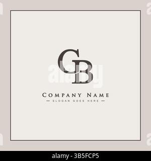 Abstrakter Buchstabe GB Logo – Initial Monogramm Template für Alphabet G und B Stock Vektor
