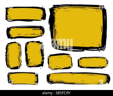 Kreidebleistift Sprechblasen Doodle Set. Kommunikationsrahmen mit Buntstiften, Comic-Sprechballons im Skizzenstil mit Grunge-Textur. Handgezeichnete Vektorillust Stock Vektor